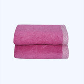 500 GSM Bamboo Hand Towel Set Of 2 - Purple | Ultra Soft & Highly Absorbent Towels - Rangoli